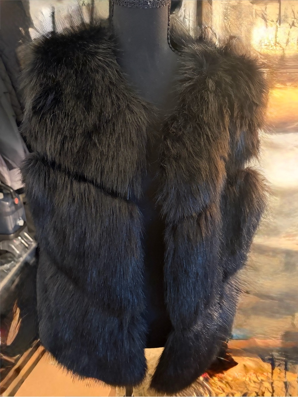 Sleeveless Black Faux Fur Vest - Luxe Layering Vest